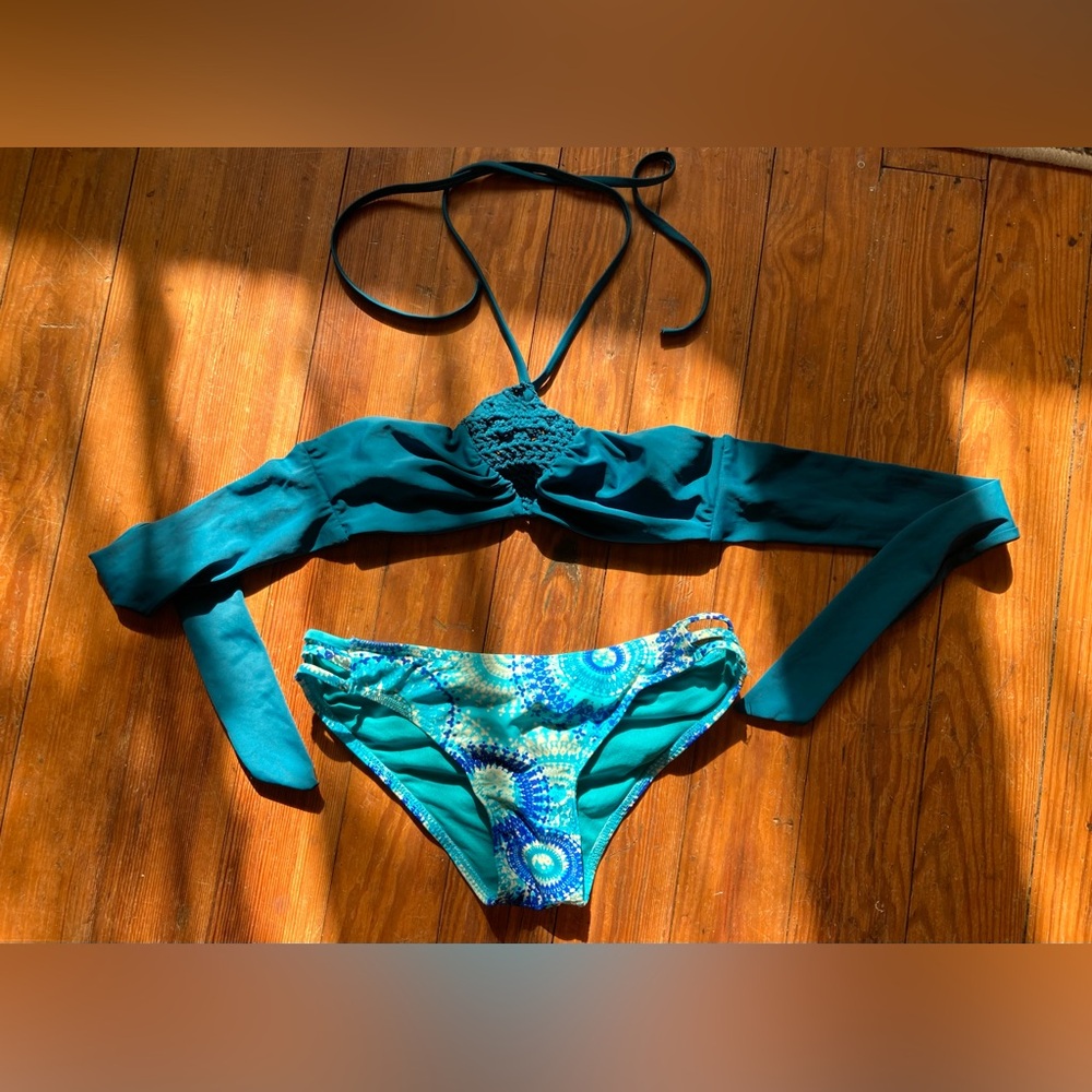 🌊Teal Blue Bikini Set, size Medium